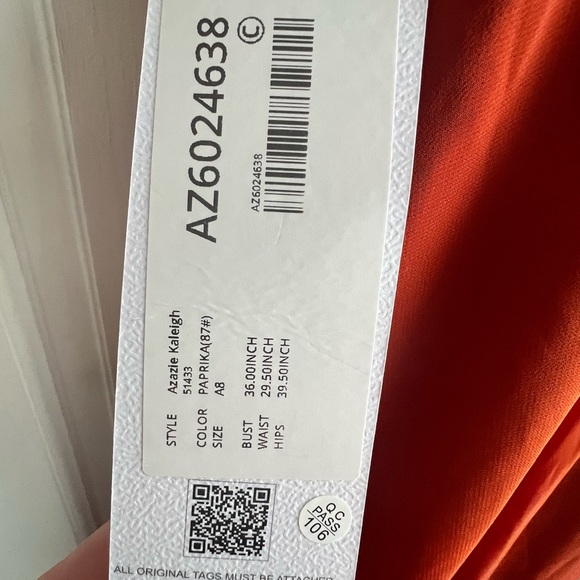 Never worn Azazie Maive Paprika Bridesmaid Dress. Good for wedding/formal event! - Picture 2 of 6